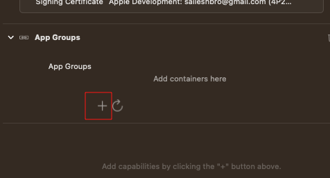 Show how to add app group