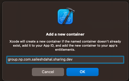 add new group id for development