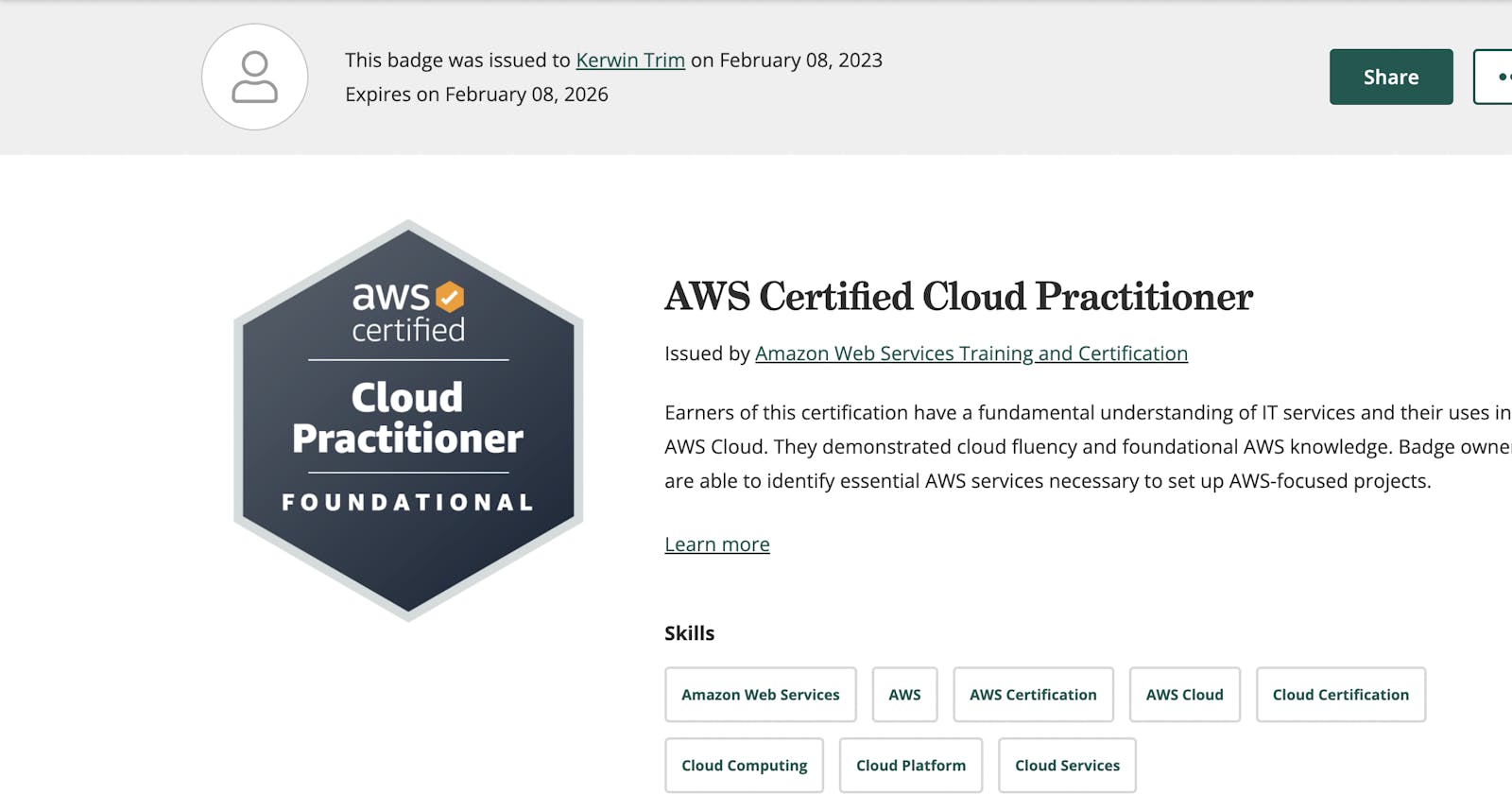 My AWS Certified Cloud Practitioner Experience