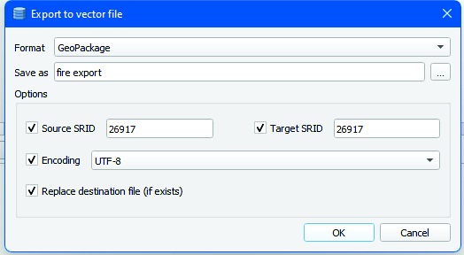 Export query results as new layer from Database manager in qgis