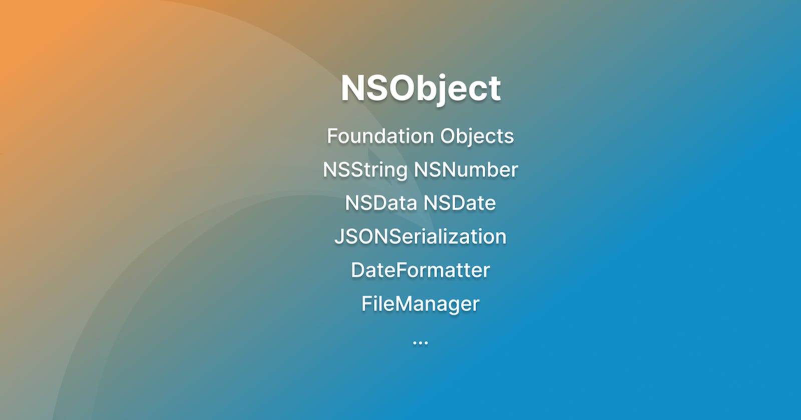Swift native base class NSObject