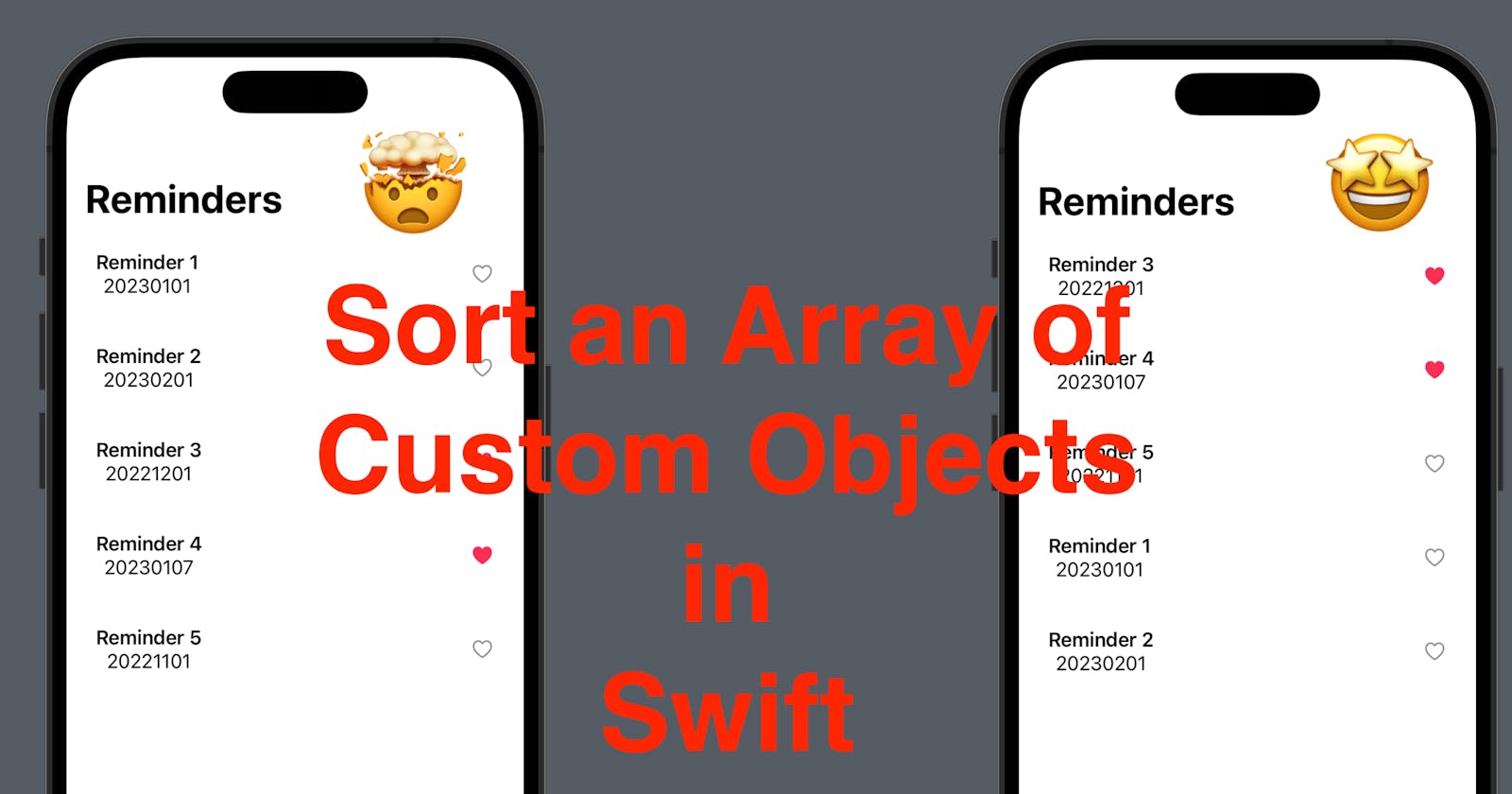 Sort an Array of Custom Objects in Swift