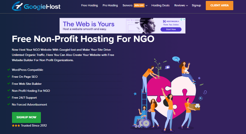 GoogieHost Free Charity Web Hosting