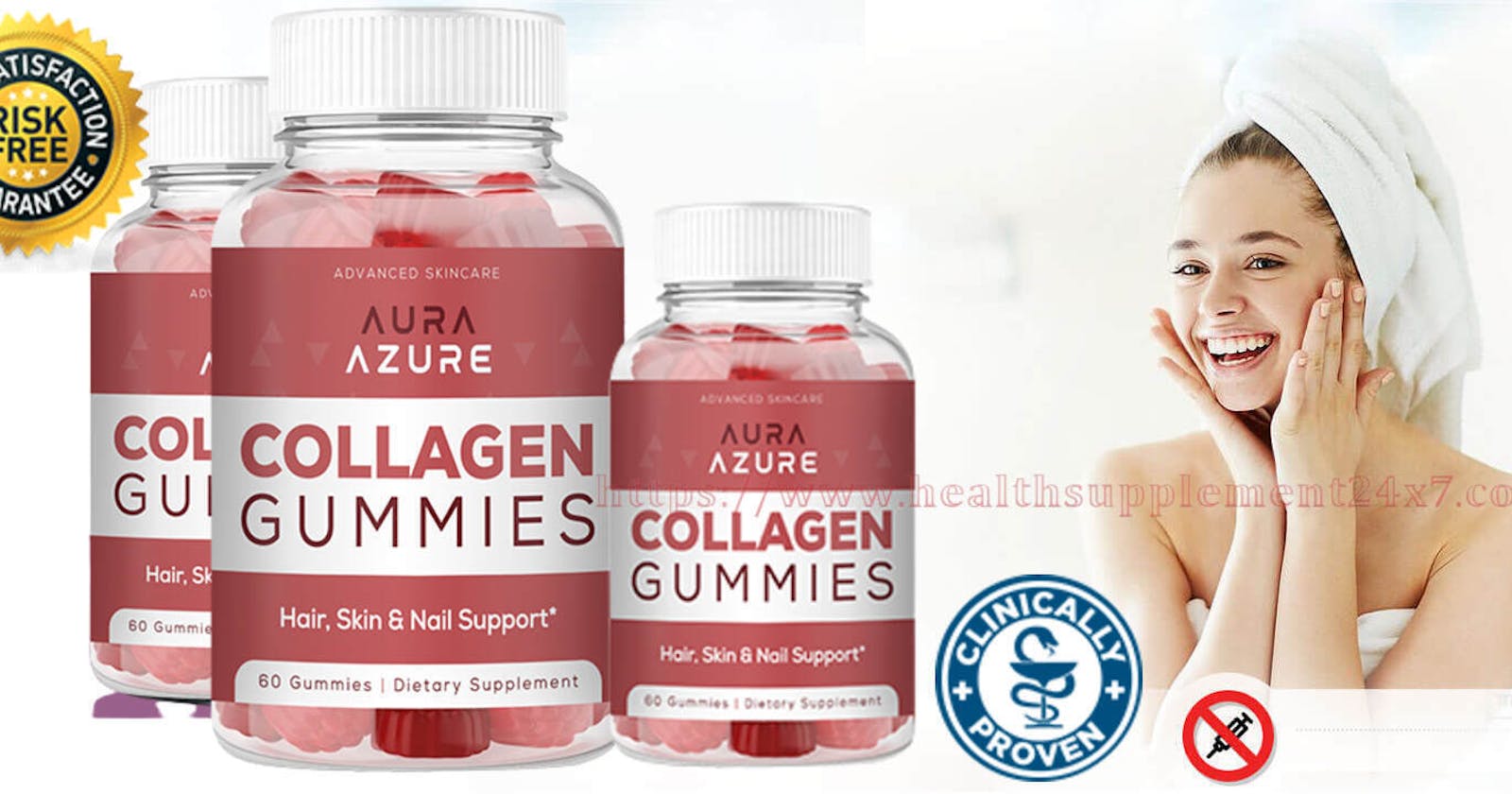 Aura Azure Anti-Aging Gummies [100% Result Guaranteed] Skincare & Beauty | Reduces Wrinkles & Fine Lines(WORK OR HOAX)