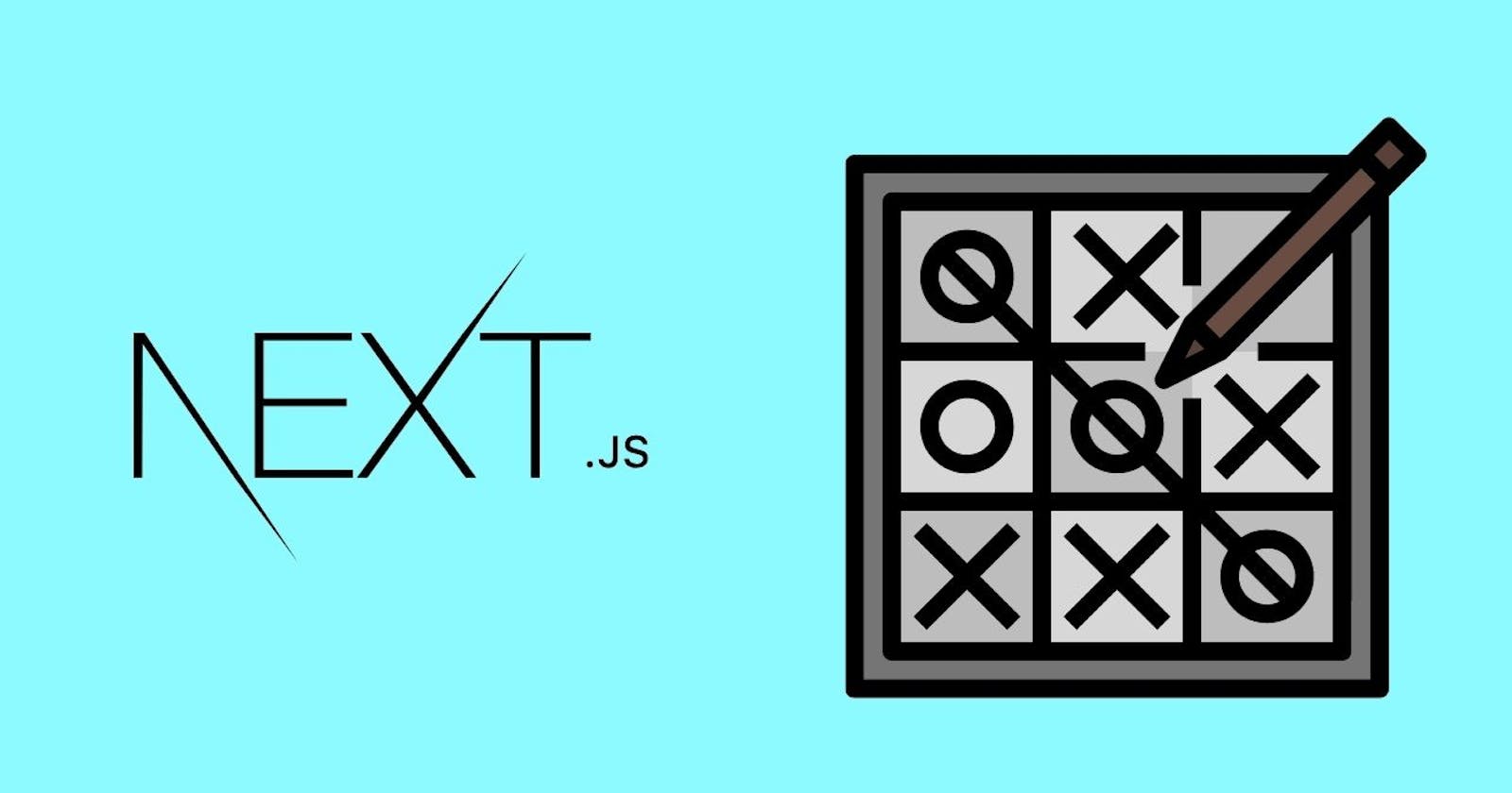 How to create a Tic Tac Toe Game using NEXT JS?