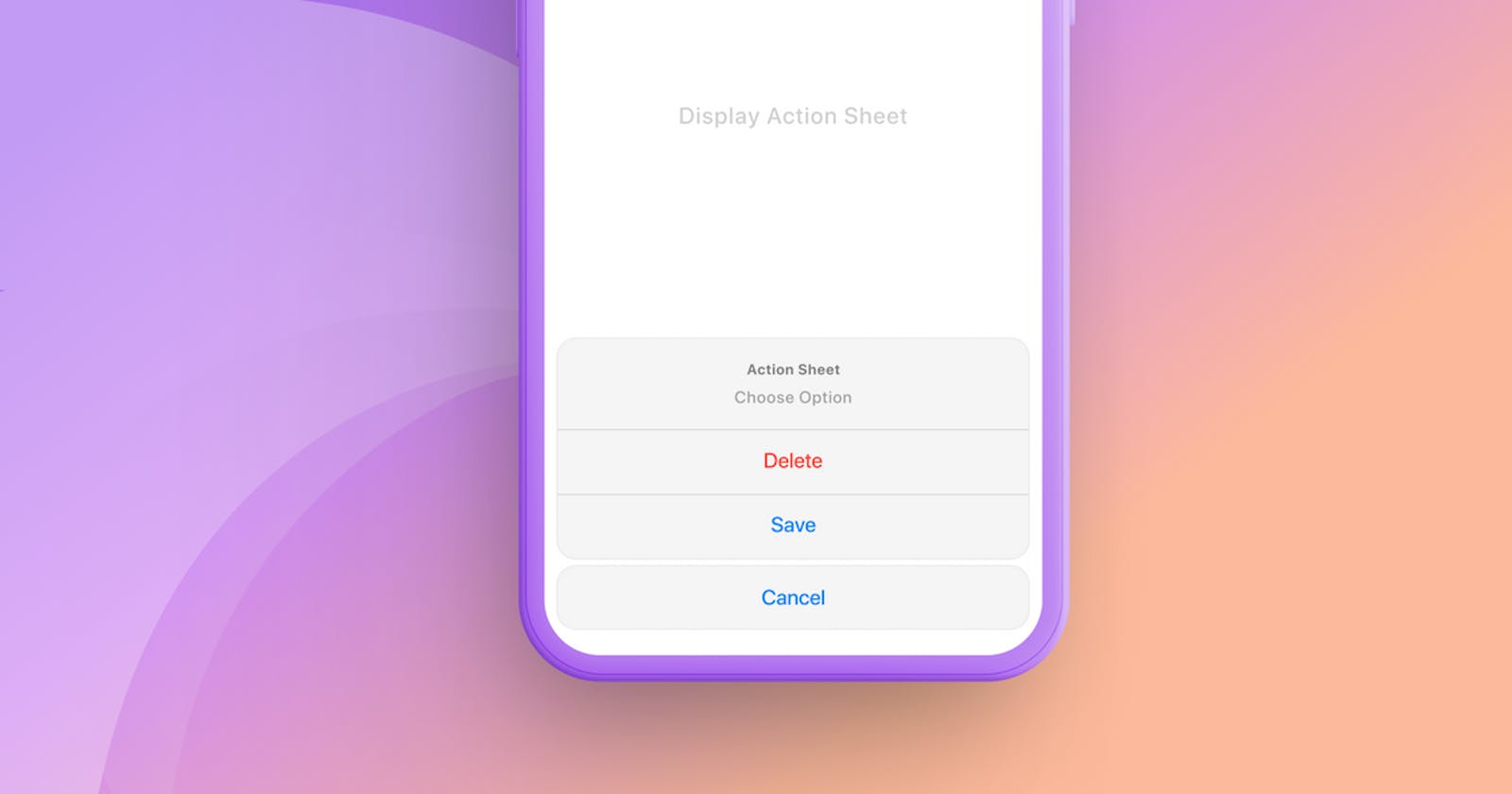 Action Sheets in SwiftUI