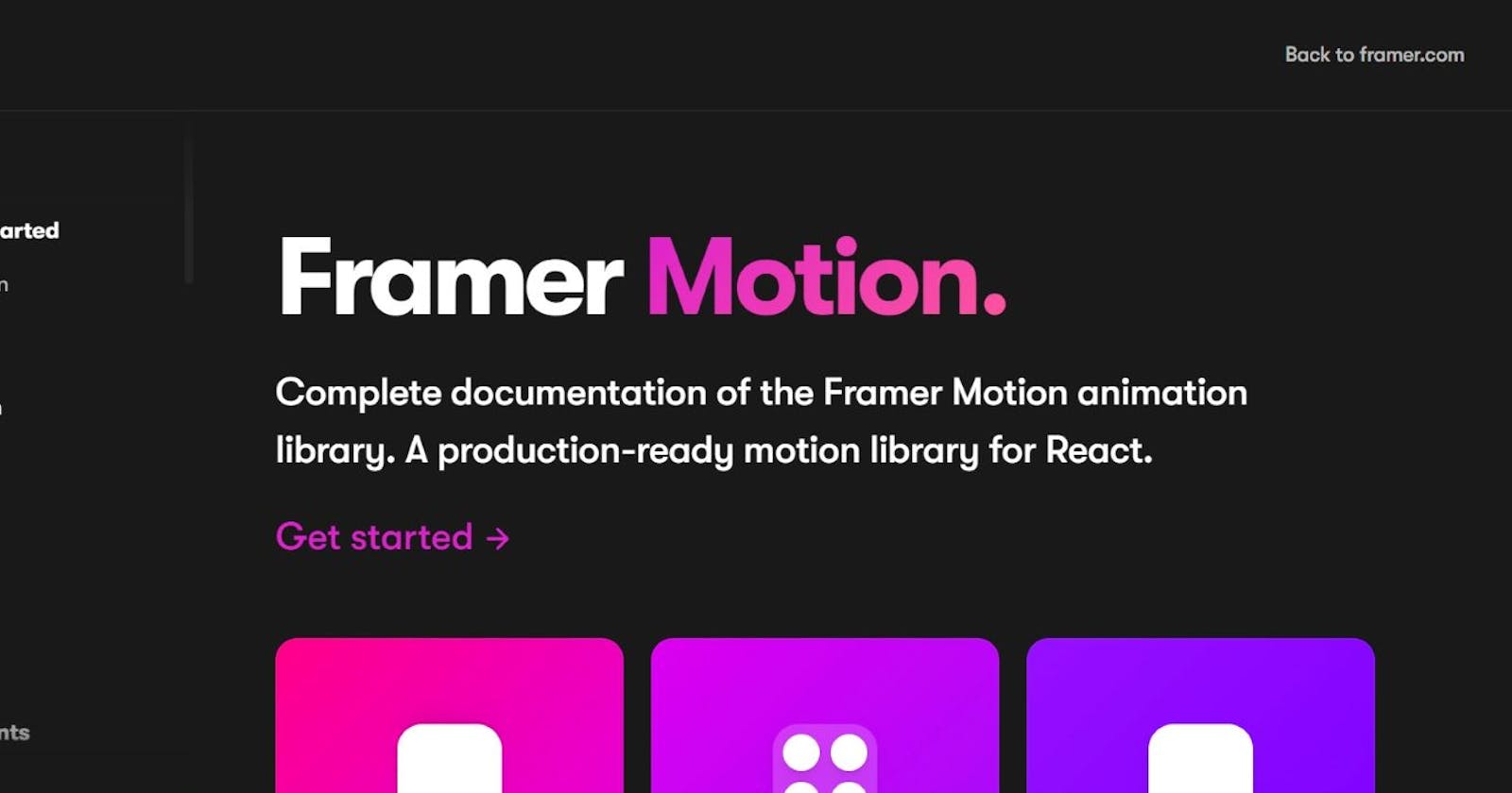 Beginner's Introduction to framer-motion