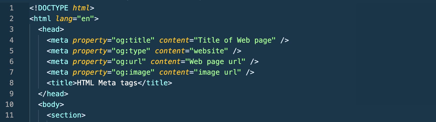 HTML Meta tags
