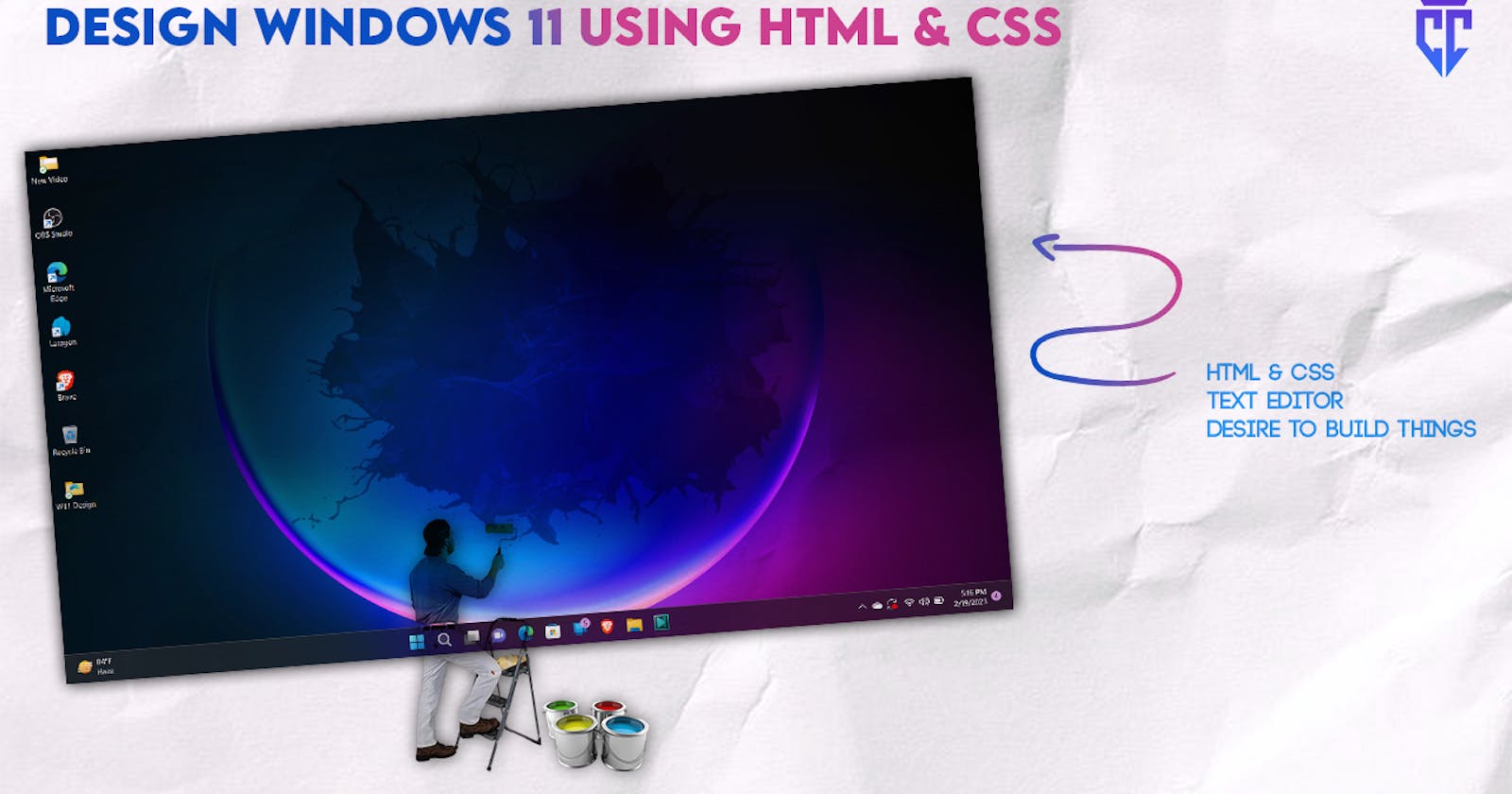 Windows 11 Design Using HTML & CSS