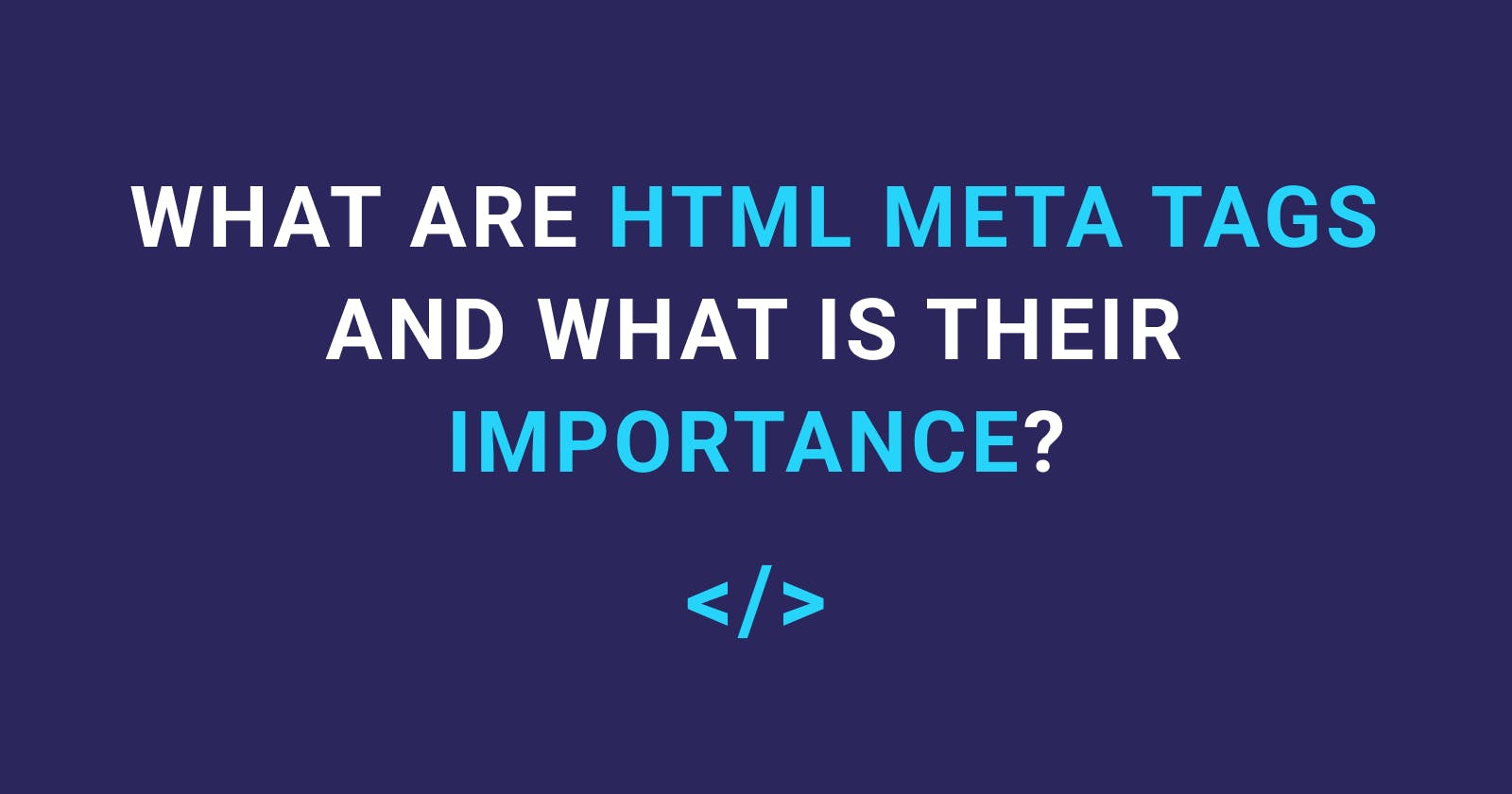 What Are HTML Meta Tags And What Is Their Importance?