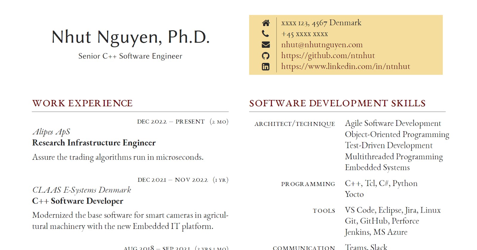 How to organize your tech resume