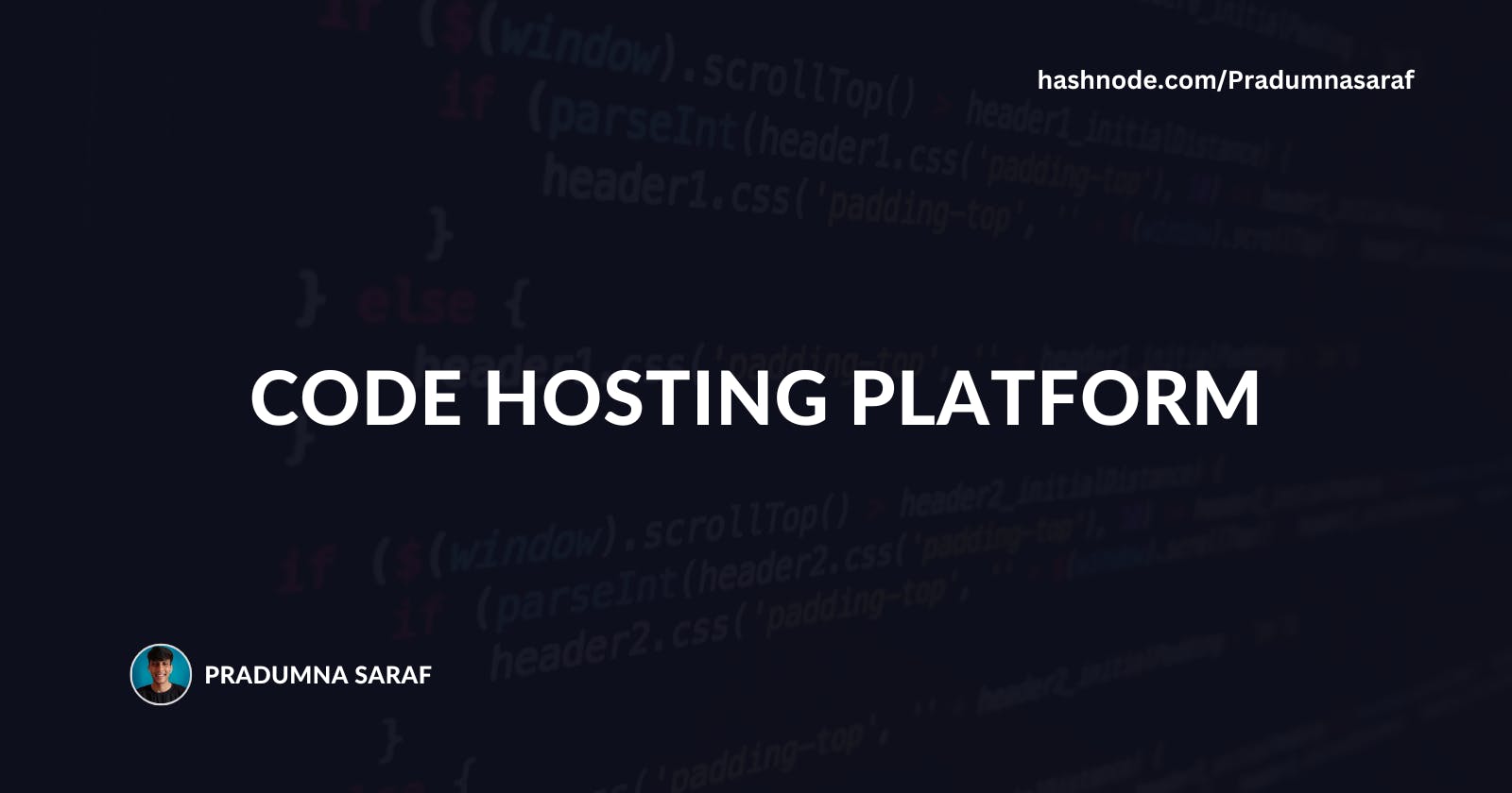 What is a code hosting platform?