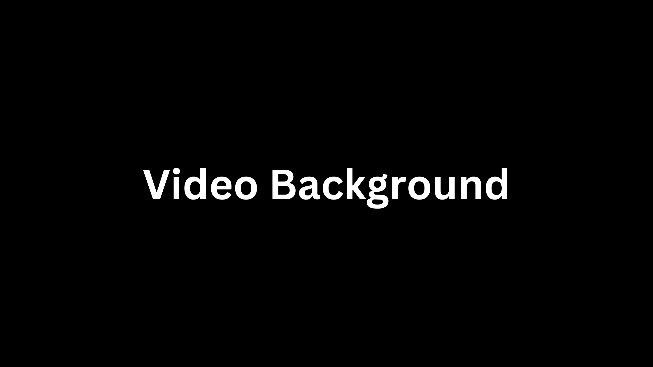 How To Create A Video Background With HTML & CSS.