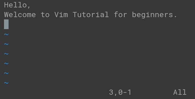 sample.txt file opened in command mode in Vim