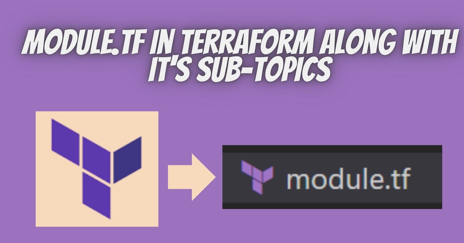 Module.tf in Terraform along with it's sub-topics