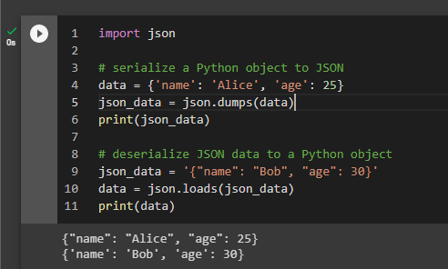 Use The Json Module To Easily Serialize And Deserialize JSON Data In ...