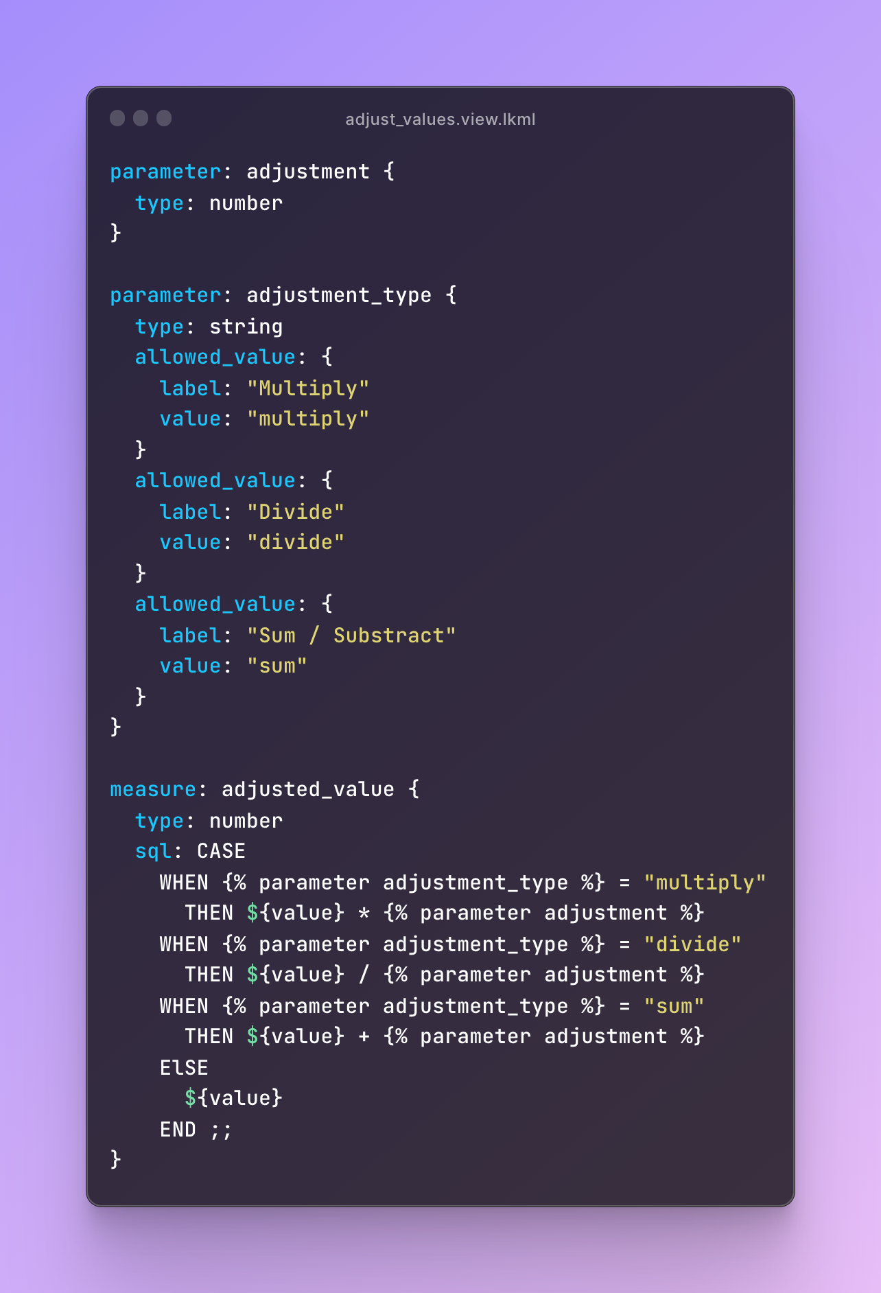 Using Parameters to Adjust Variables in a Looker Explore