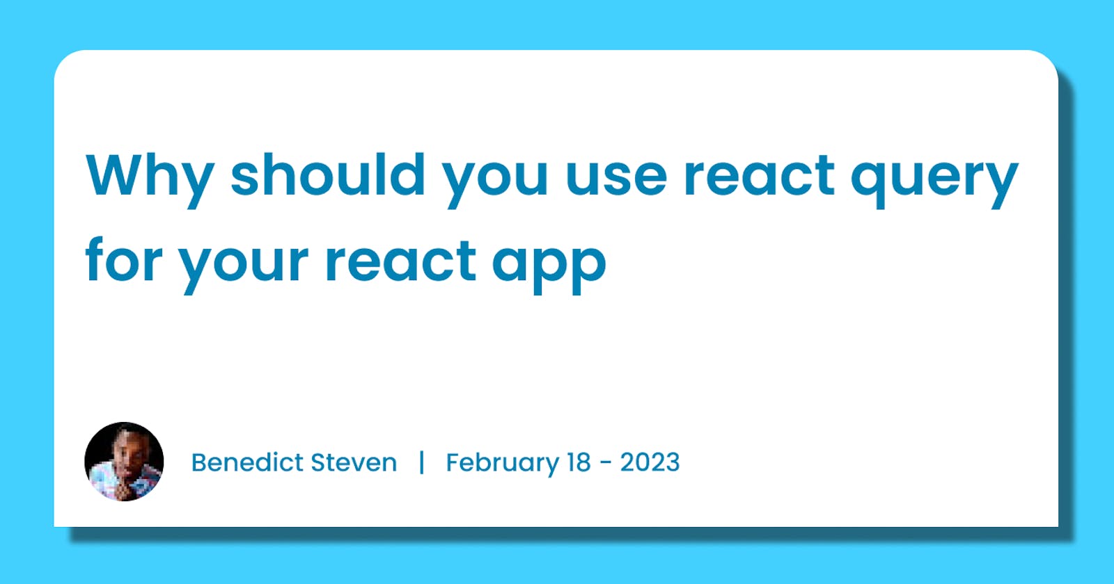 Why should you use react query for your react app