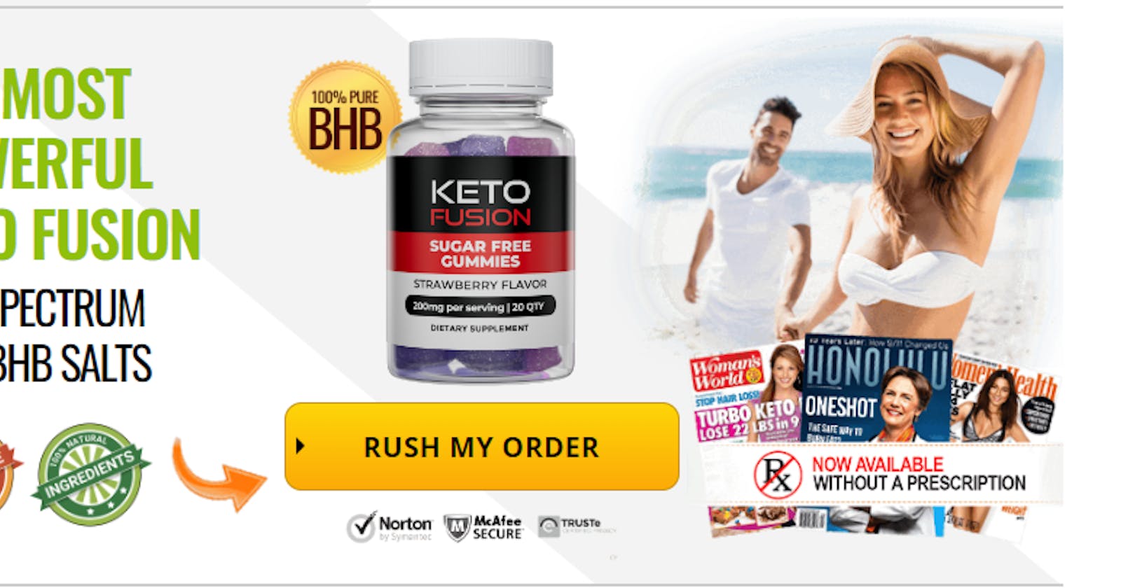 Keto Fusion Sugar Free Gummies | Increase Metabolism and Energy!