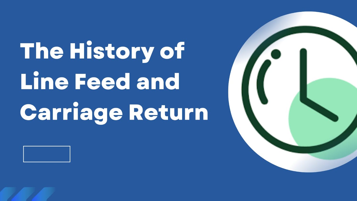 The History of Line Feed and Carriage Return