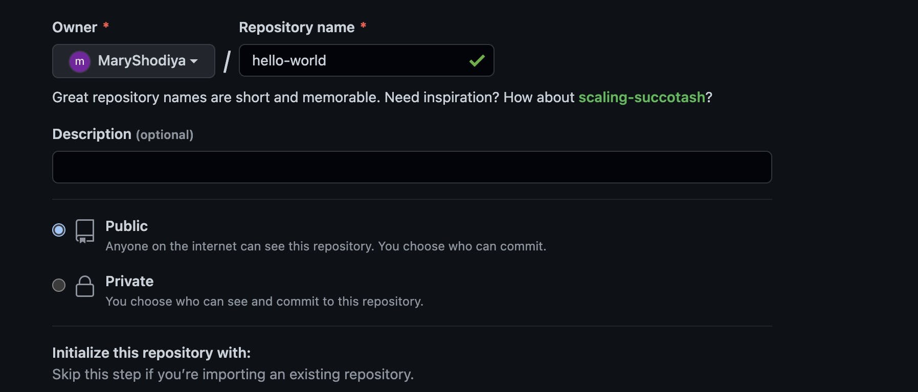 Created a hello-world repository.