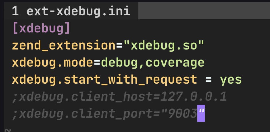 Xdebug PHP configuration