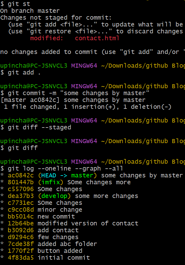 DOne some changes in master branch and do commit