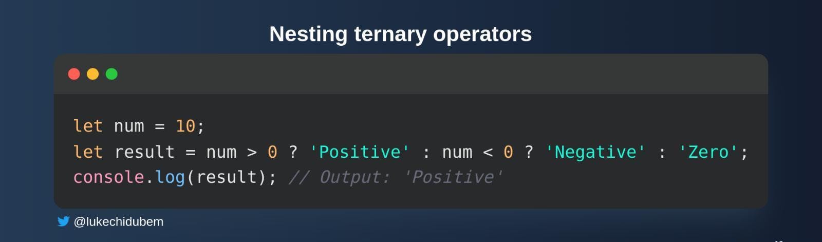 ternary variable assignment javascript