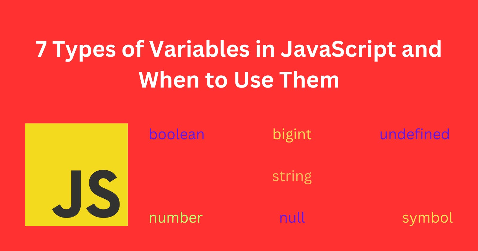 7 Types of Variables in JavaScript and When to Use Them