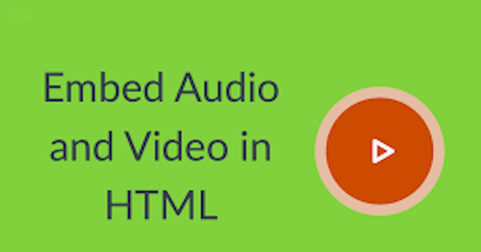 Audio & Video HTML Element