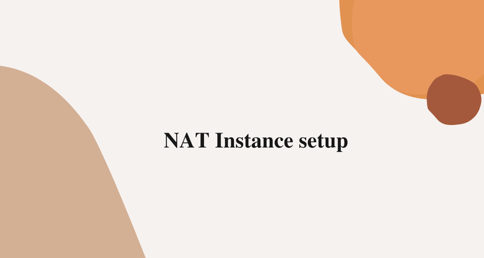 NAT instance setup