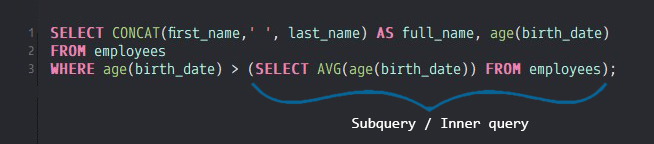 subquerie example 