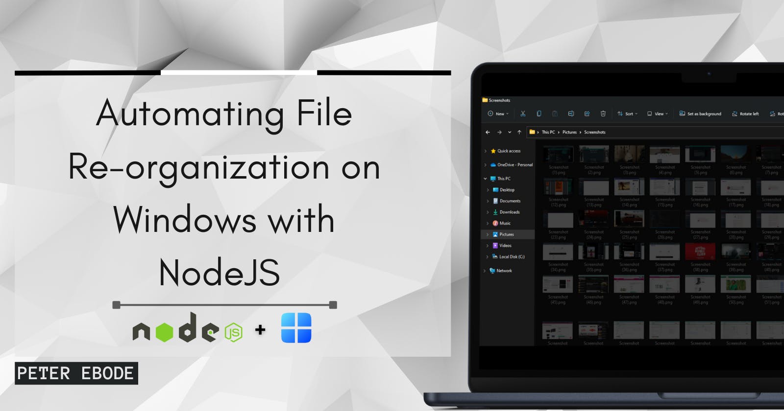 Automating file re-organization on Windows with NodeJS