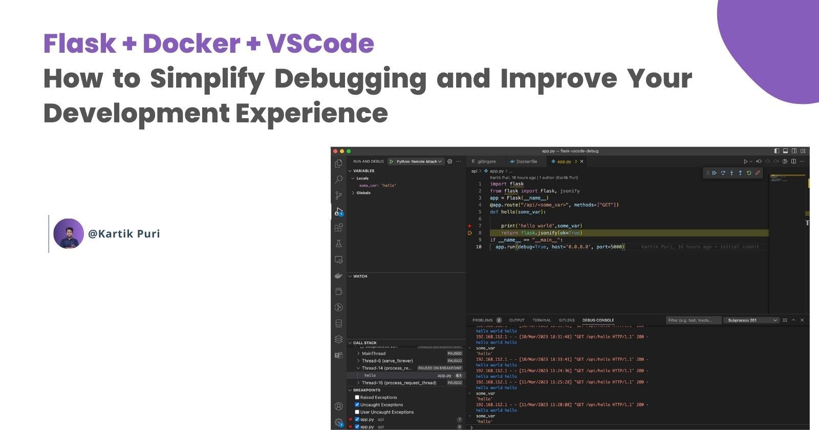 Flask + Docker + VSCode: How to Simplify Debugging and Improve Your Development Experience