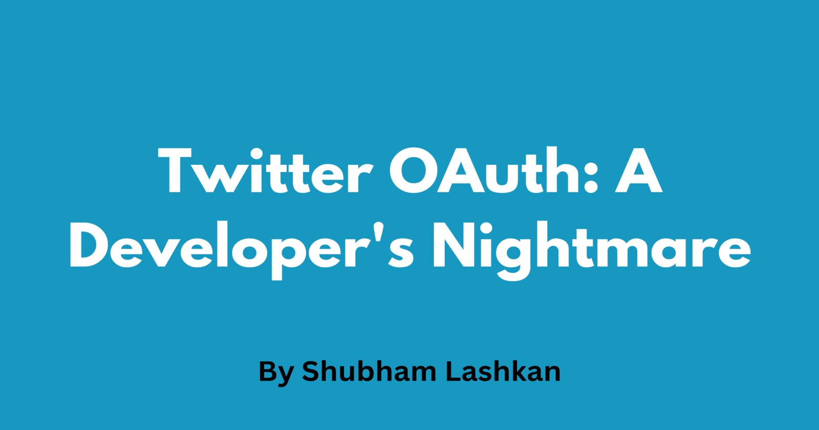 Twitter OAuth: A Developer's Nightmare