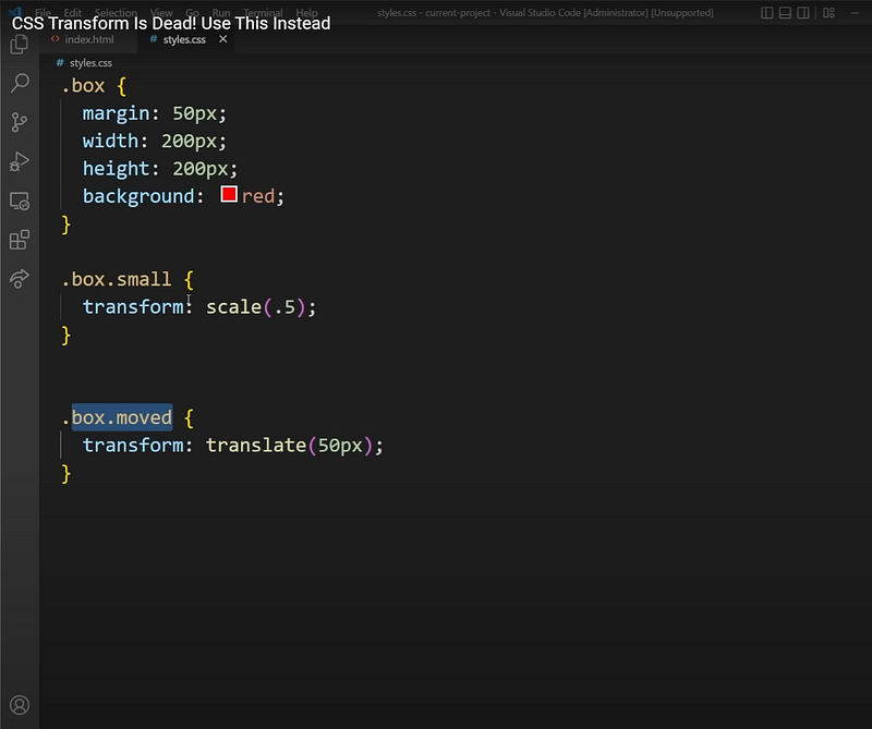 CSS Transform Is Dead! Use This Instead