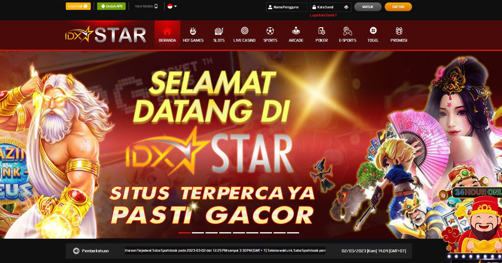IDXSTAR: Situs Slot Online Gacor Via Dana
