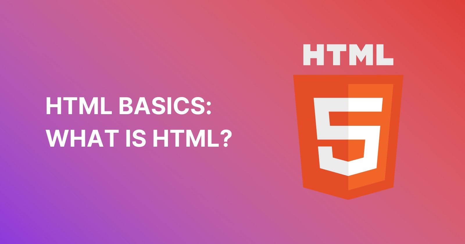 HTML Basics: What is HTML?