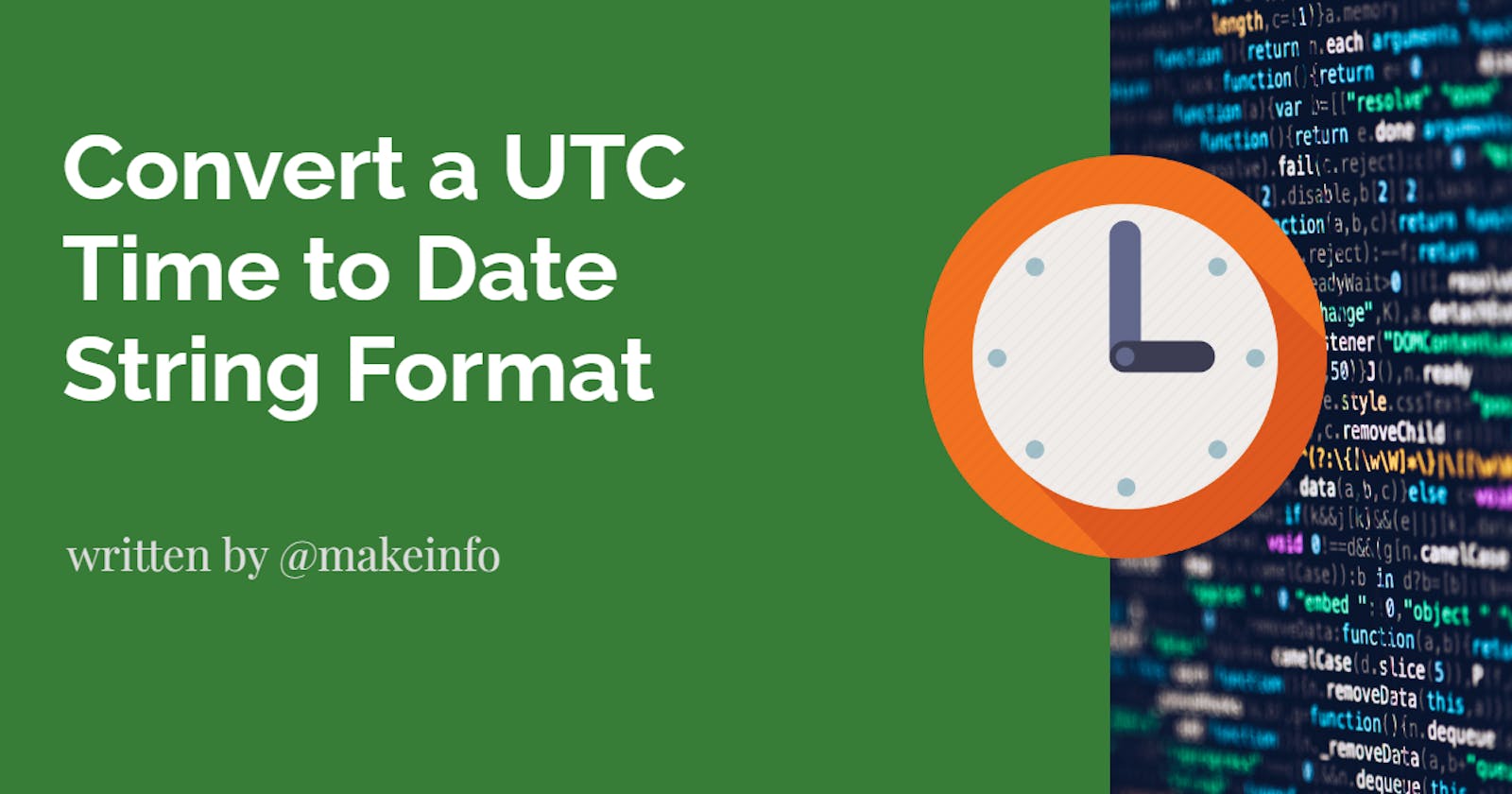 How to Convert a UTC Time to Date String Format in Javascript