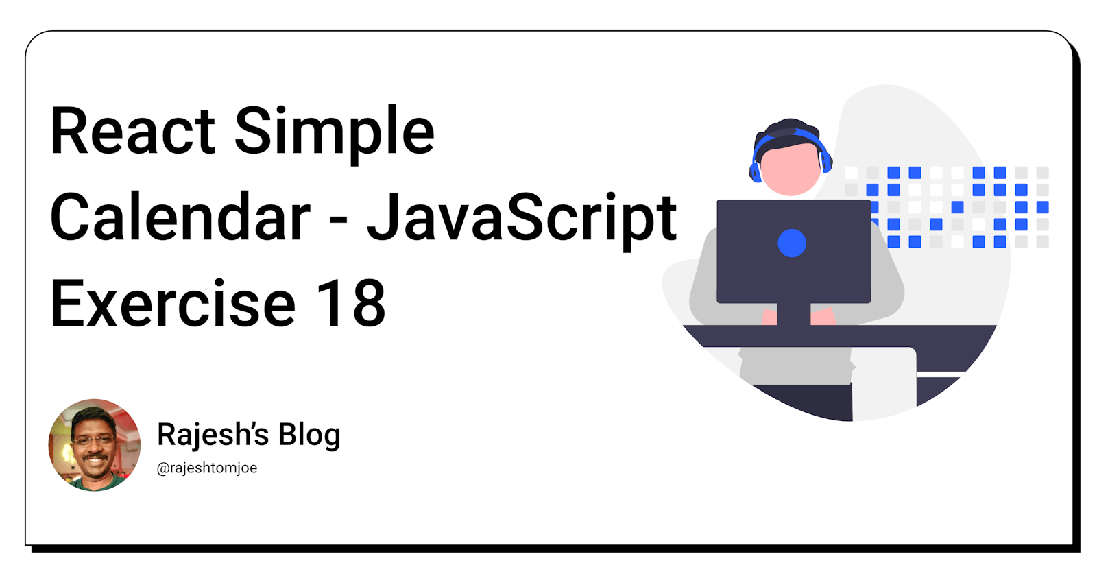 React Simple Calendar - JavaScript Exercise #18