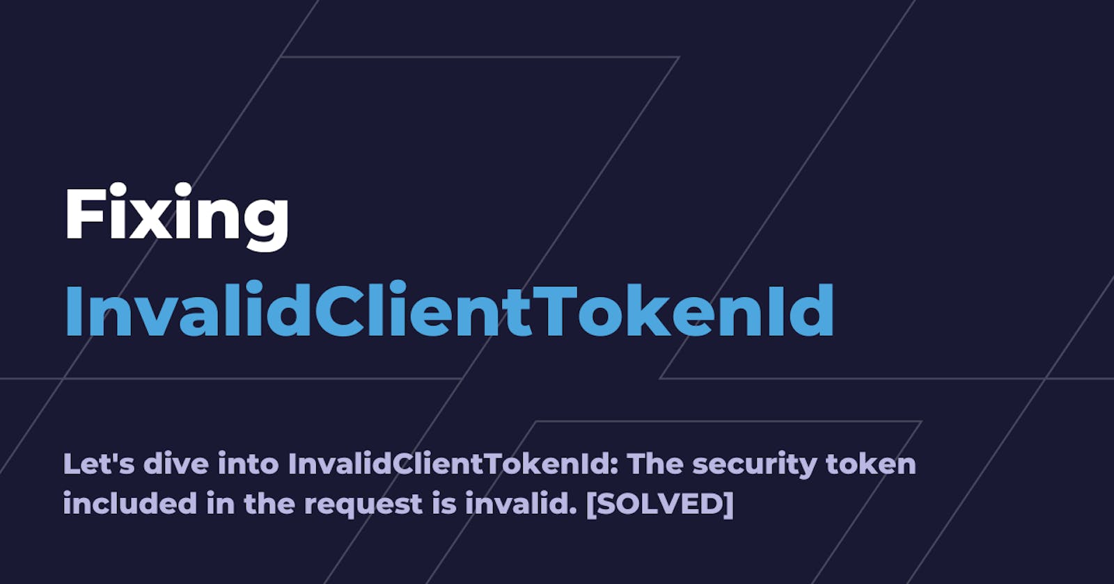How to fix aws InvalidClientTokenId: The security token included in the request is invalid.