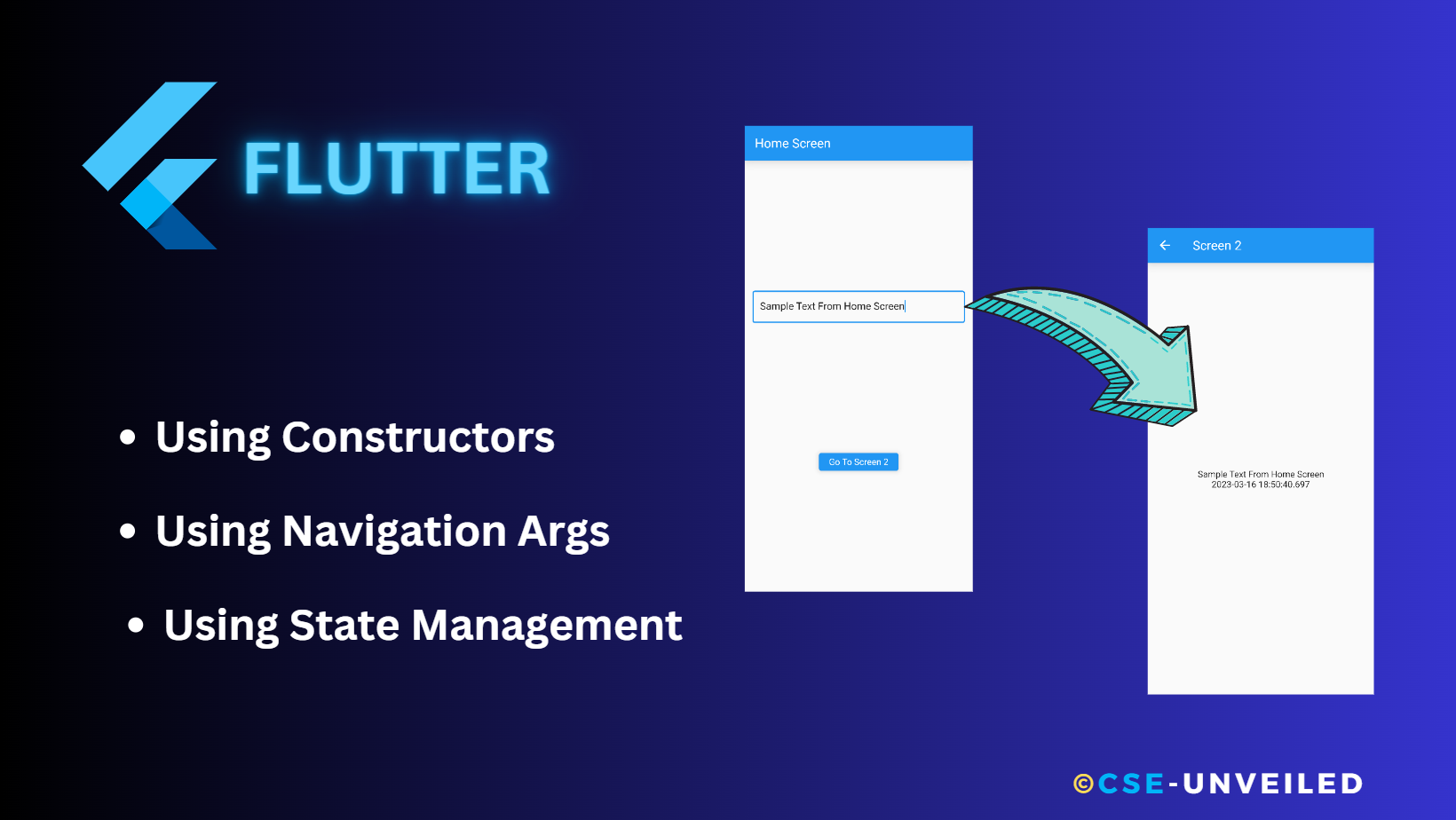 Share Data Between Screens - Flutter