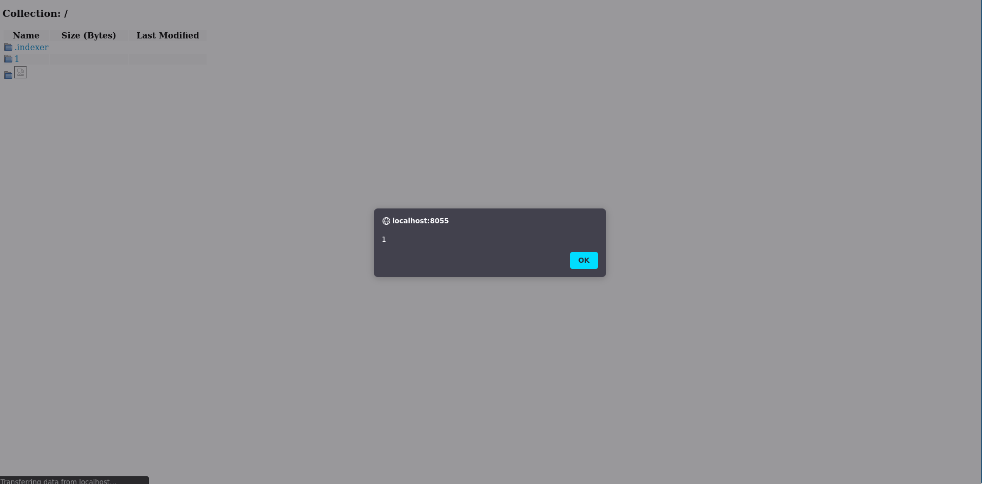 alert popup
