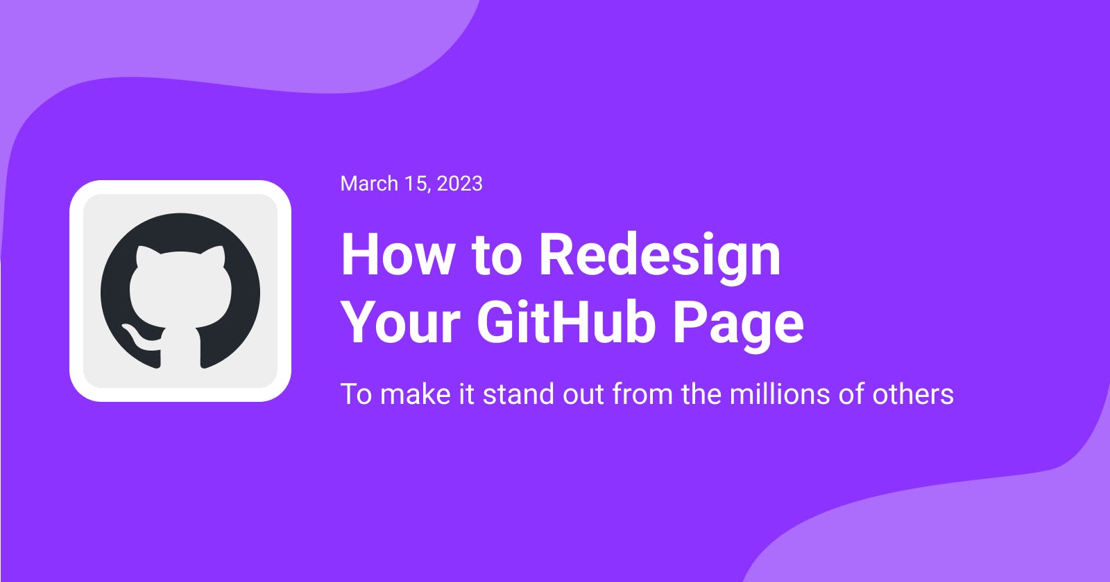 How to Redesign Your Github Page