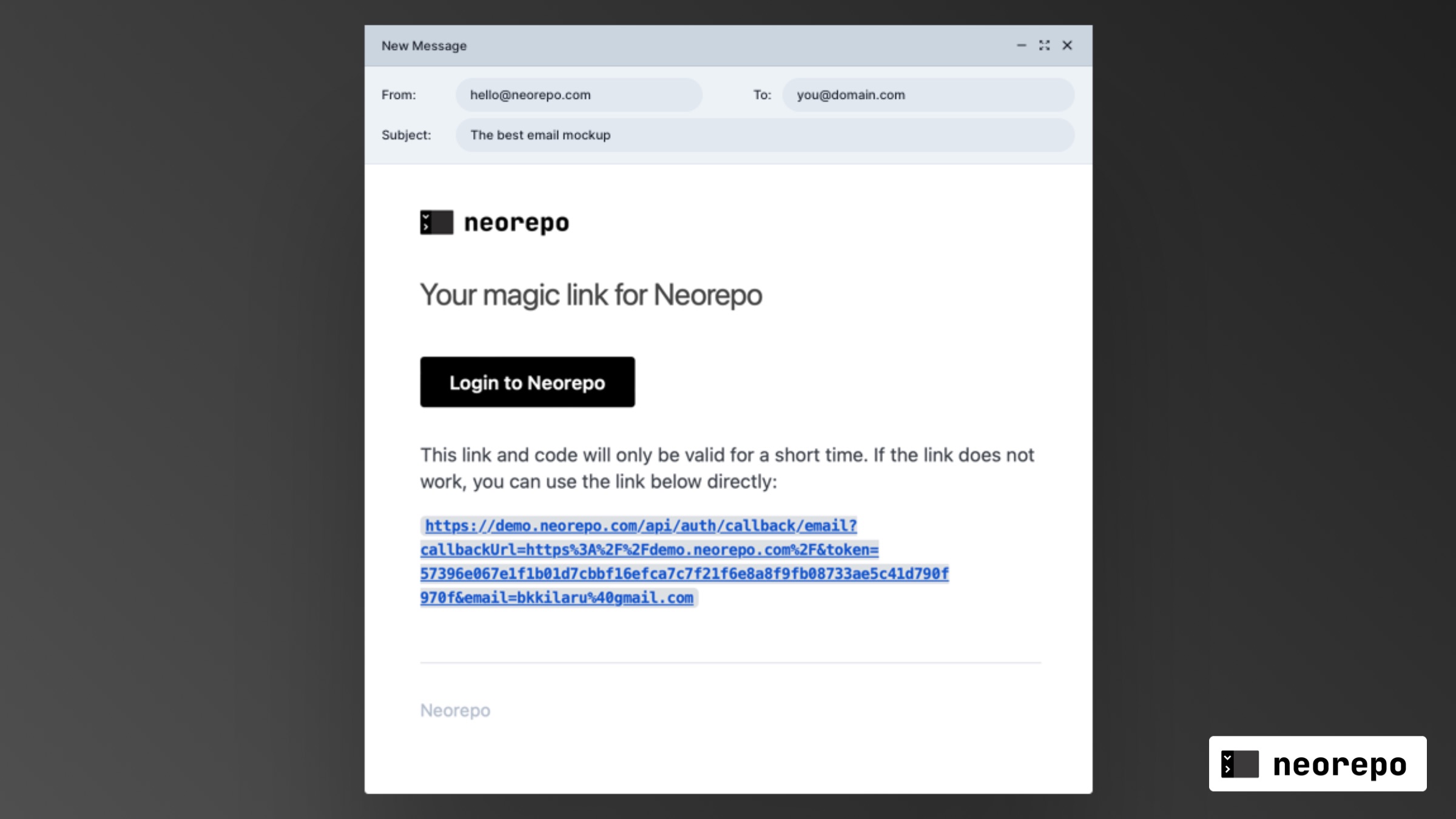 magic link email