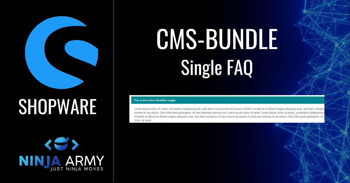 CMS Single FAQ - Shopware 6