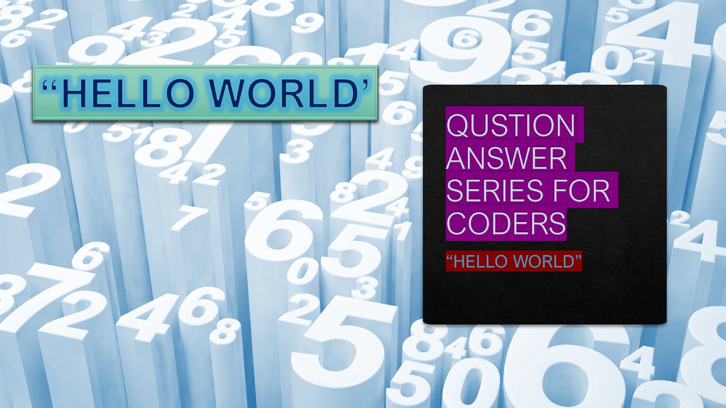 "Hello World" Question Answer Series 1st