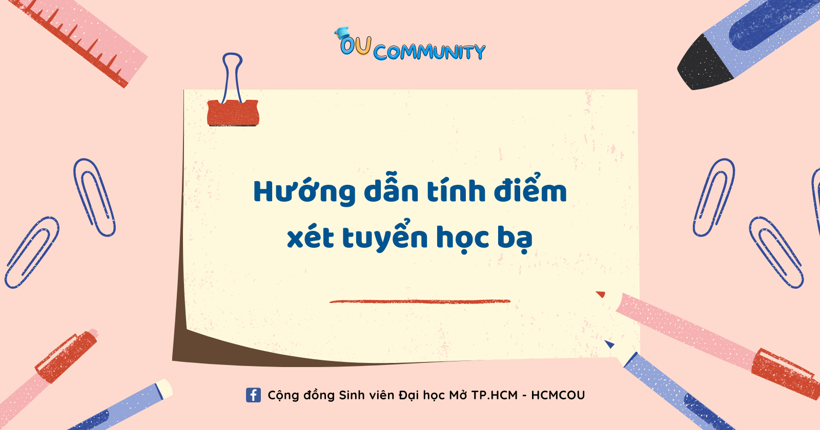 Hướng dẫn tính điểm xét tuyển học bạ