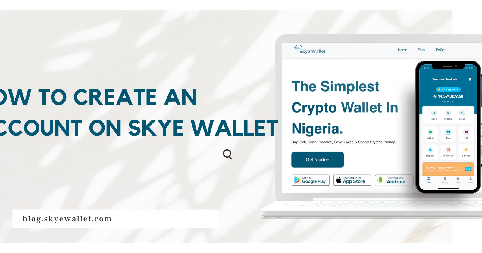 How To Create An Account On Skye Wallet