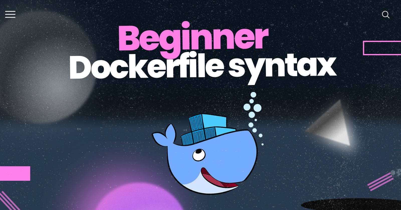 Beginner  Dockerfile syntax